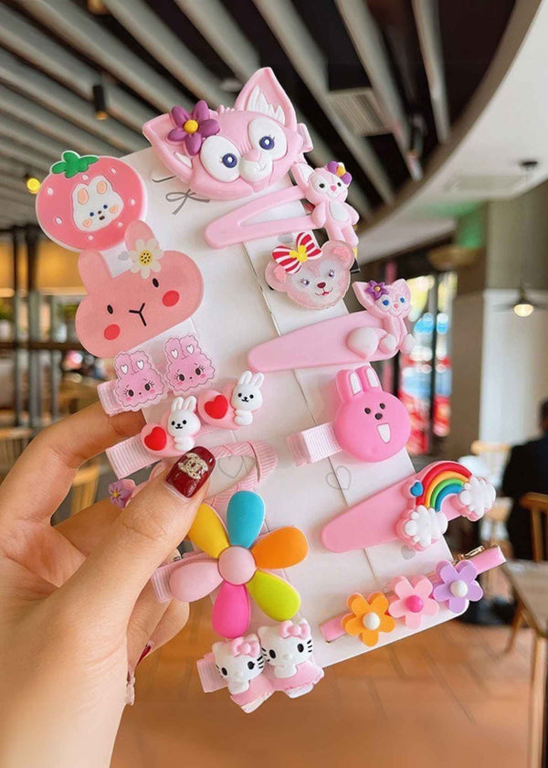 16-Pink bunnies Hair Clips-PM-HABP-43016-Pablo-Mode