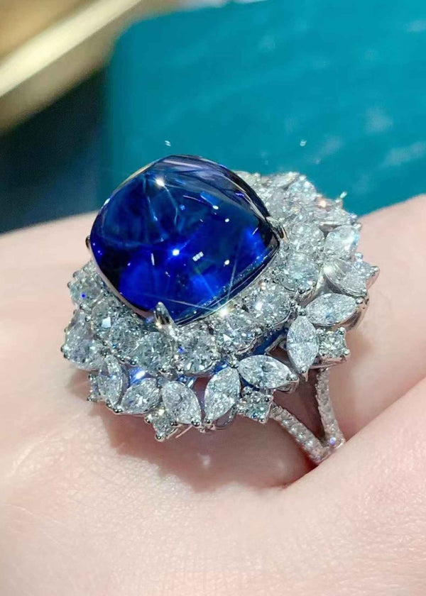 Blue CZ Cabochon Cocktail Ring-PM-R52020-Pablo-Mode (2)