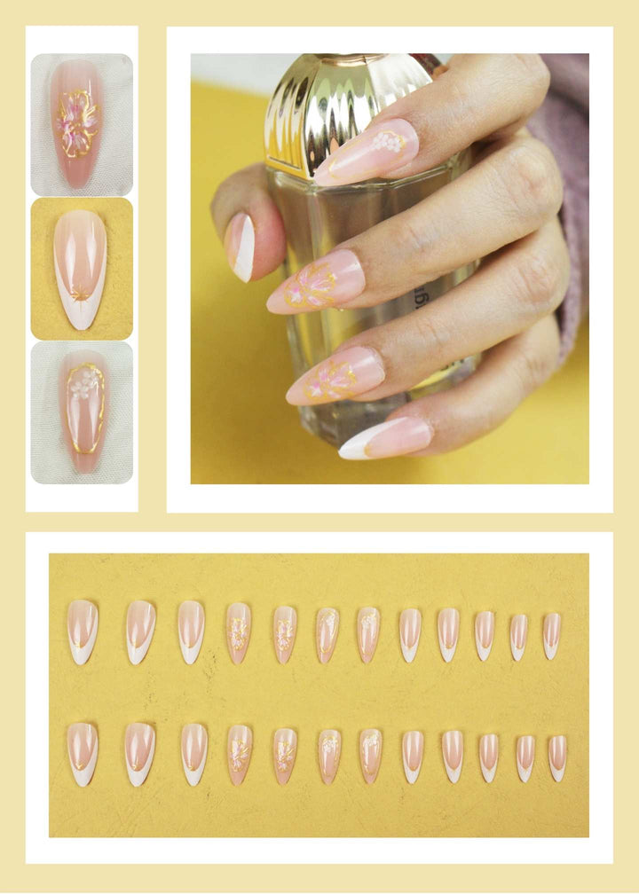 French_Golden_Petals_Nails_Set_3-PM-FN-60047-Pablo-Mode
