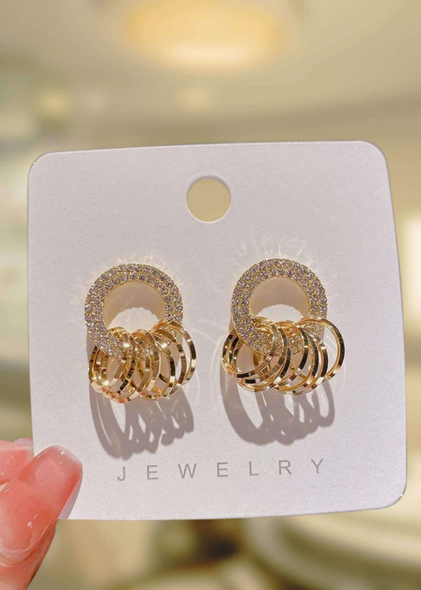 Gold CZ Hoops-PM-ER-51030-Pablo-Mode
