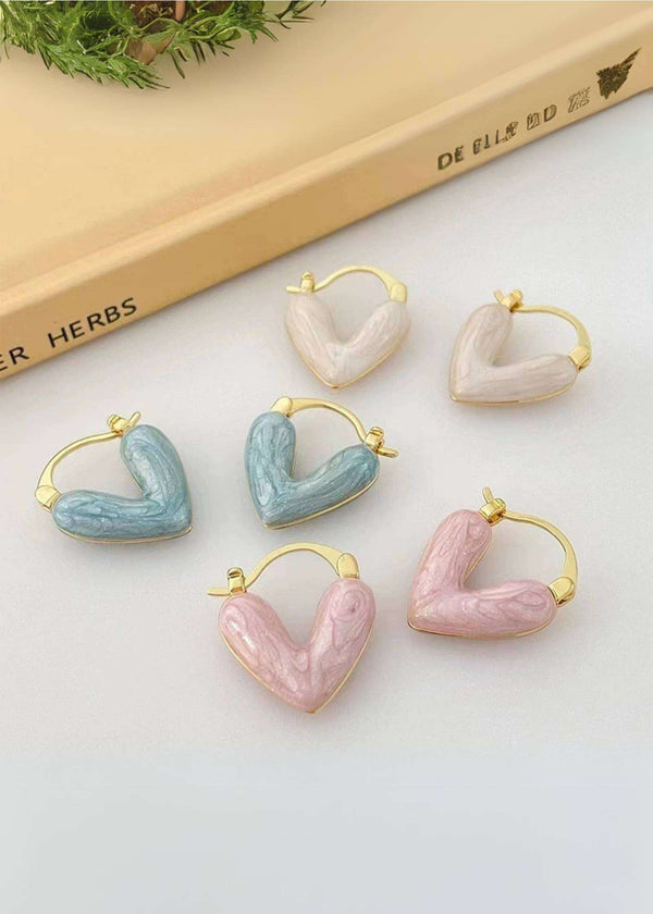 Gold Plated Heart Hoop Earrings-PM-ER-5103401-Pablo-Mode
