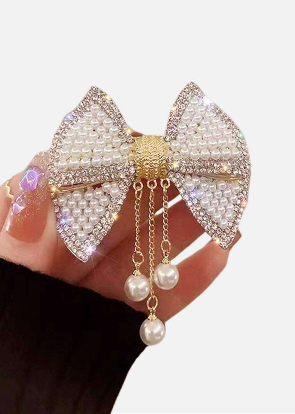 Pearl Bow Hair Clip-HAC-40012(1)