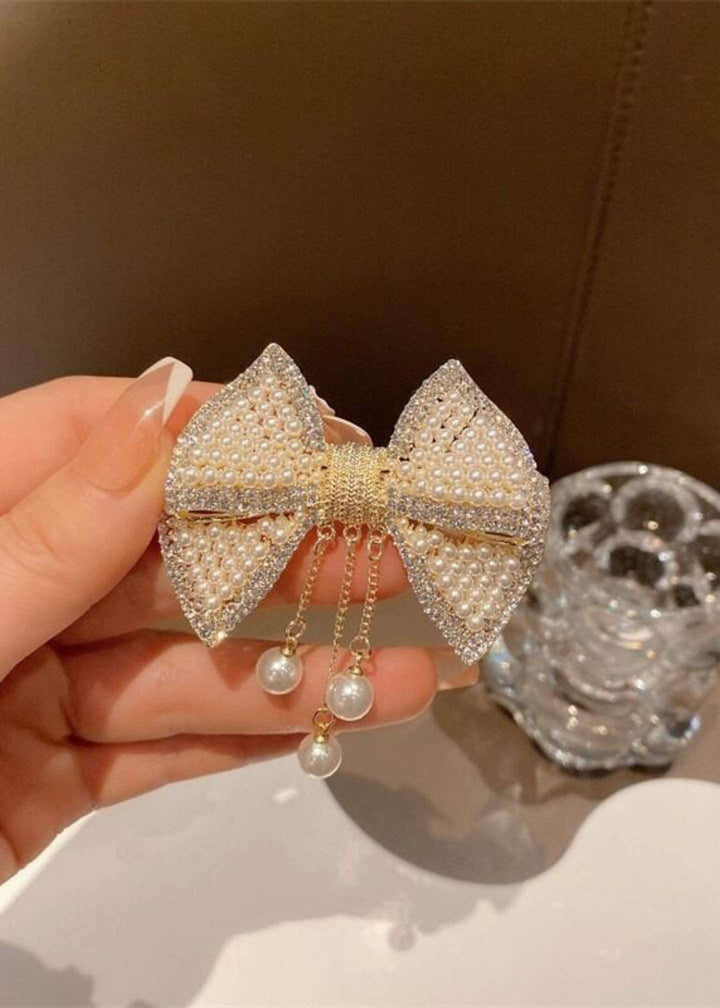 Pearl Bow Hair Clip-HAC-40012(2)
