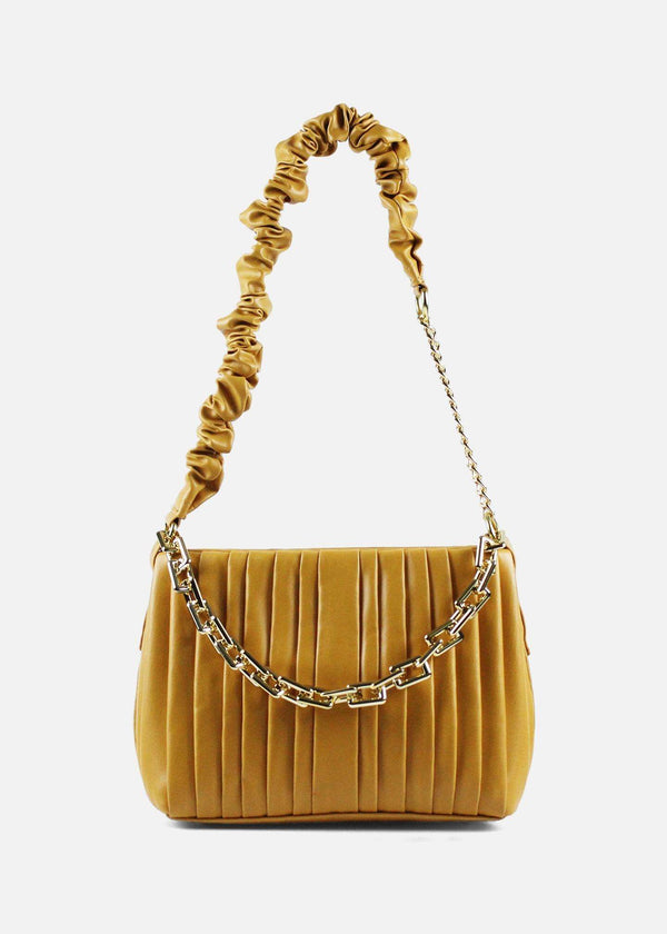 saffron yellow shoulder bag with gold chain-(1)PMBG-241103-5-GPgc-Pablo Mode