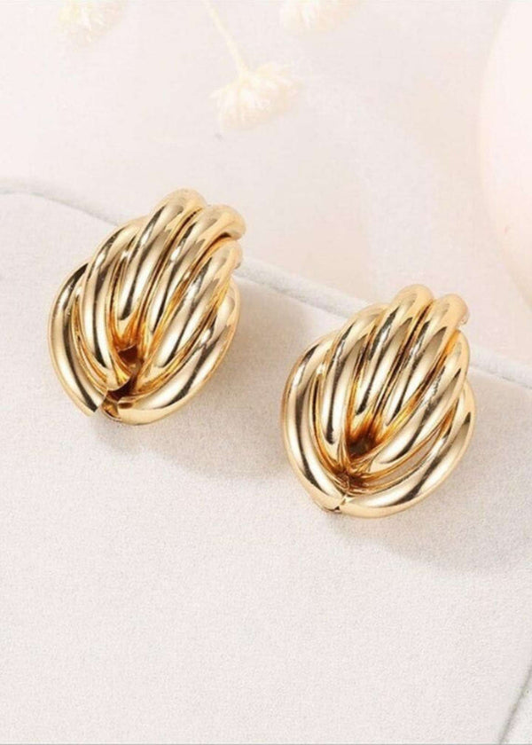 Gold Chunky Hoop Earrings-PM-ER-51017-Pablo-Mode